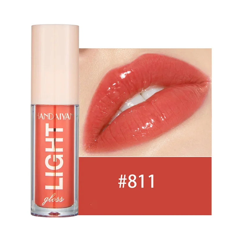12 Colors Mirror Pearl Lip Gloss Long-lasting Moisturizing Shine Glitter Lip Glaze Waterproof Glass Liquid Lipstick Women Makeup