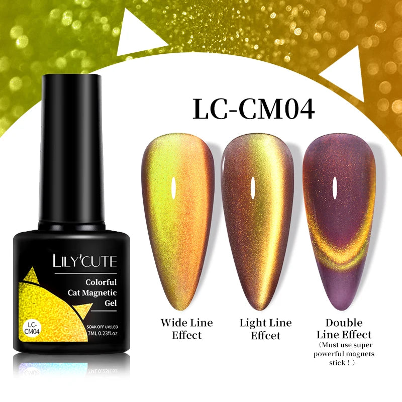 LILYCUTE 7ML Auroras Glitter Thermal Gel Nail Polish Temperature Color Changing Semi Permanent Soak Off Nail Art UV Gel Varnish