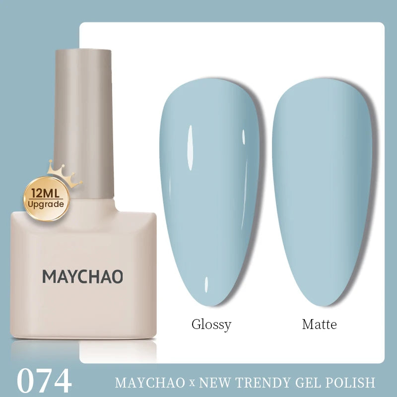 MAYCHAO 12ml Gel Nail Polish Set Professional Salon Nail Art Gels Varnish UV LED Semi Permanent Nail Lacquer Nail Supplies