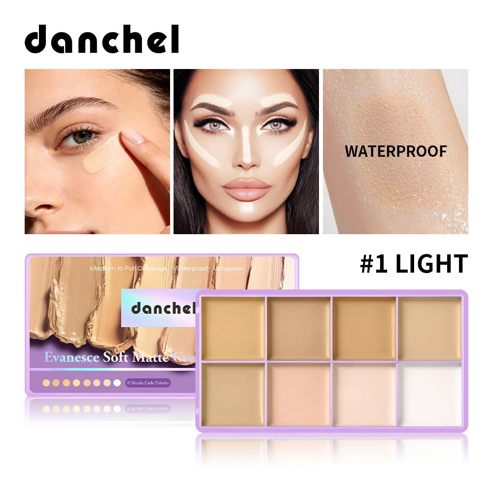 Cream Concealer Palette Full Coverage for Tattoos Scars & Dark Spots Cream Concealer Long-Wear Natural Flawless Soft Matte Makeu