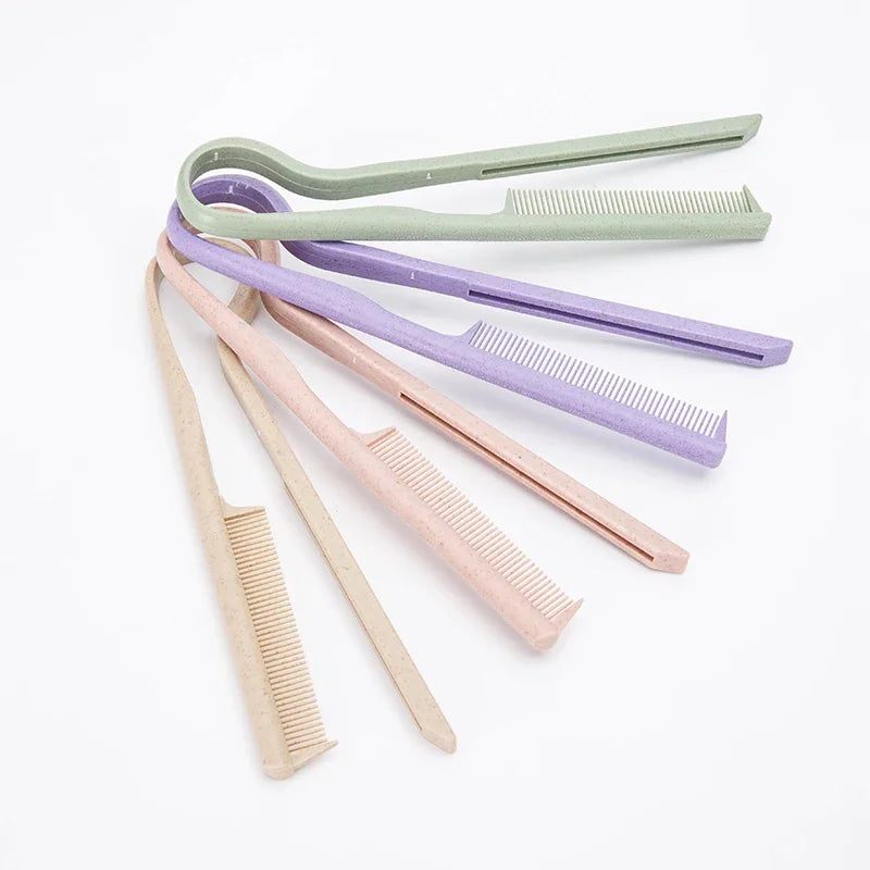 Portable Mini Barber HairbrushV-shaped Wheat Straw Flat Comb for Hair Straight Salon Hair Brush Straightner Hairdressing Comb