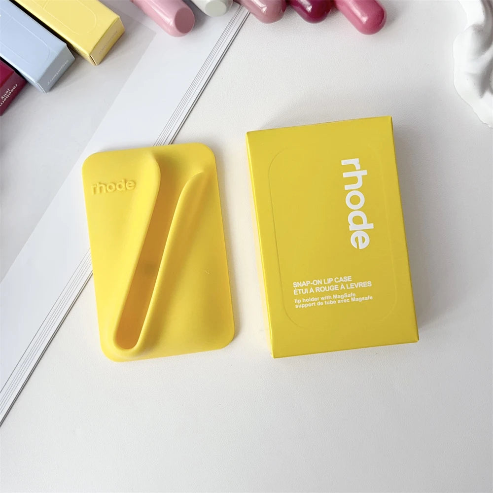 Rhode New Style Lip Gloss Ribbon Color Magnetic Snap-on Lipstick Stand Holder Makeup Limited Edition Long Lasting Lip Glosses