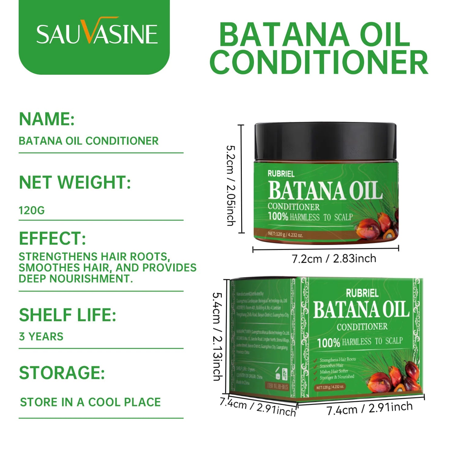 120g Batana Oil Shampoo & Conditioner Set Strengthens Hair Roots Repairs damaged Hair Deeply Nourishment Smooth Hair Conditioner
