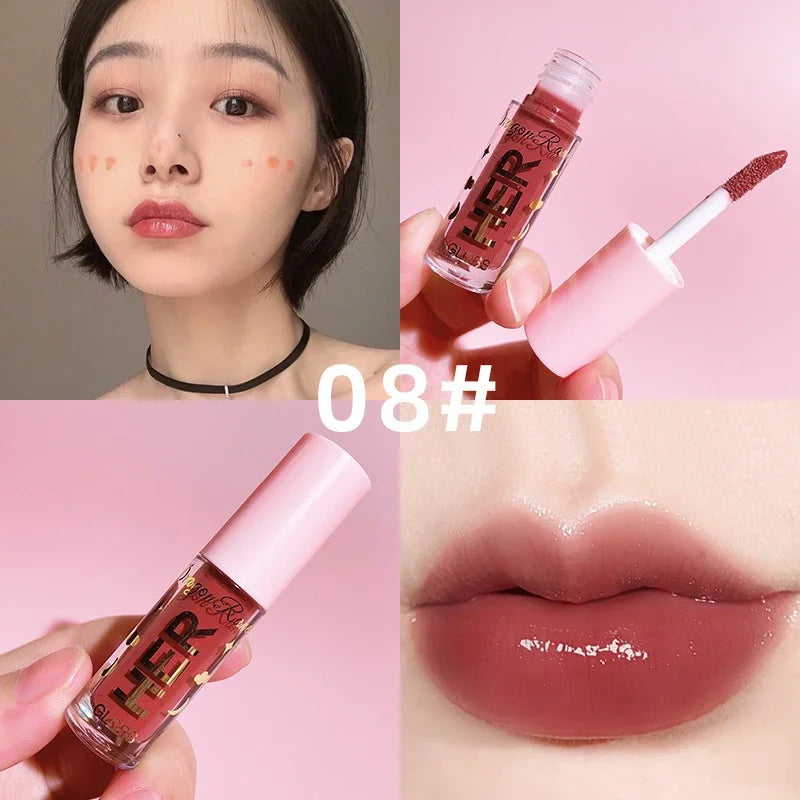 Mirror Lipstick Moisturizing Sexy Lips Plumper Long Lasting Shiny Lip Gloss Lip Tint Makeup Jelly Lip Glaze Shimmer Cosmetics