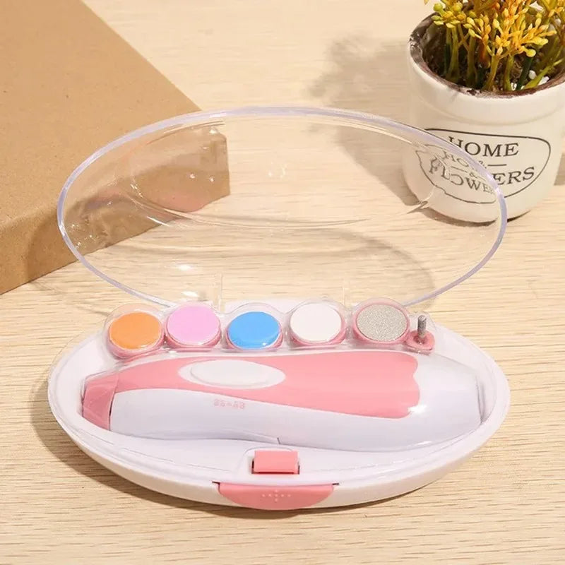 Multifunctional Electric Baby Nail Trimmer Set, Gentle Fingernail & Toenail File Clipper, Safe Manicure Tool for Newborn Daily N