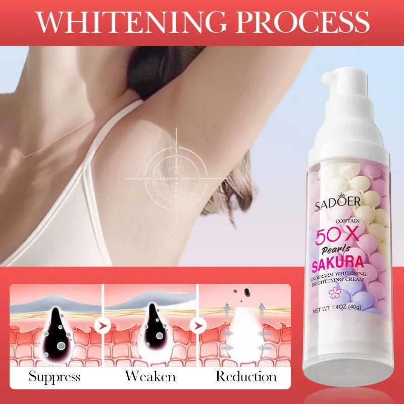 Skin Whitening Serum Private Parts Underarm Bleaching Serum Whiten Butt Knee Brighten Inner Thigh Arm Body Remove Dark Melanin