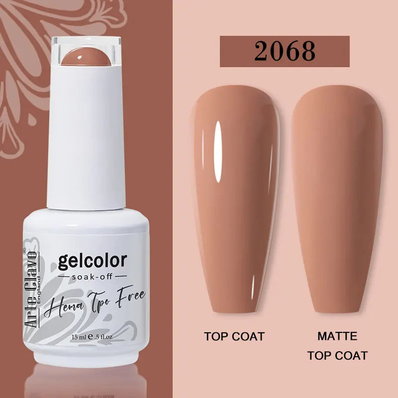 Arte Clavo 116Colors Gel Nail Polish 15ml Colorful Gel Semi Permanent Soak Off UV Gel Nail Art DIY Design Varnishe Nail Supplies
