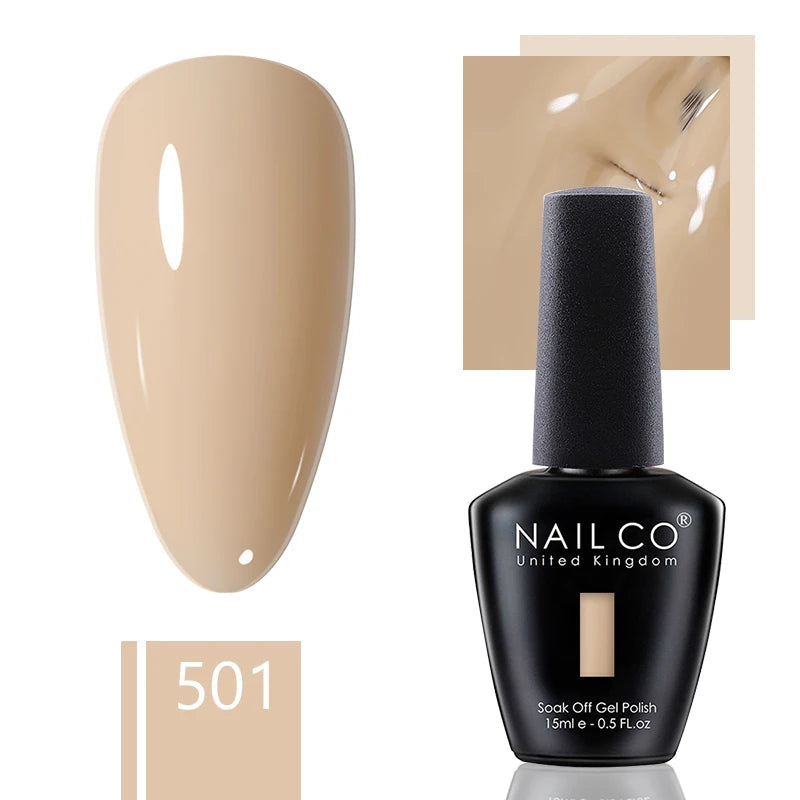 NAILCO 15ml Dark Gel Nail Polish Semi-permanent Varnish Hybrid UV Nails Art Glitter Colors Gel Polish Manicure Enamels For Nails
