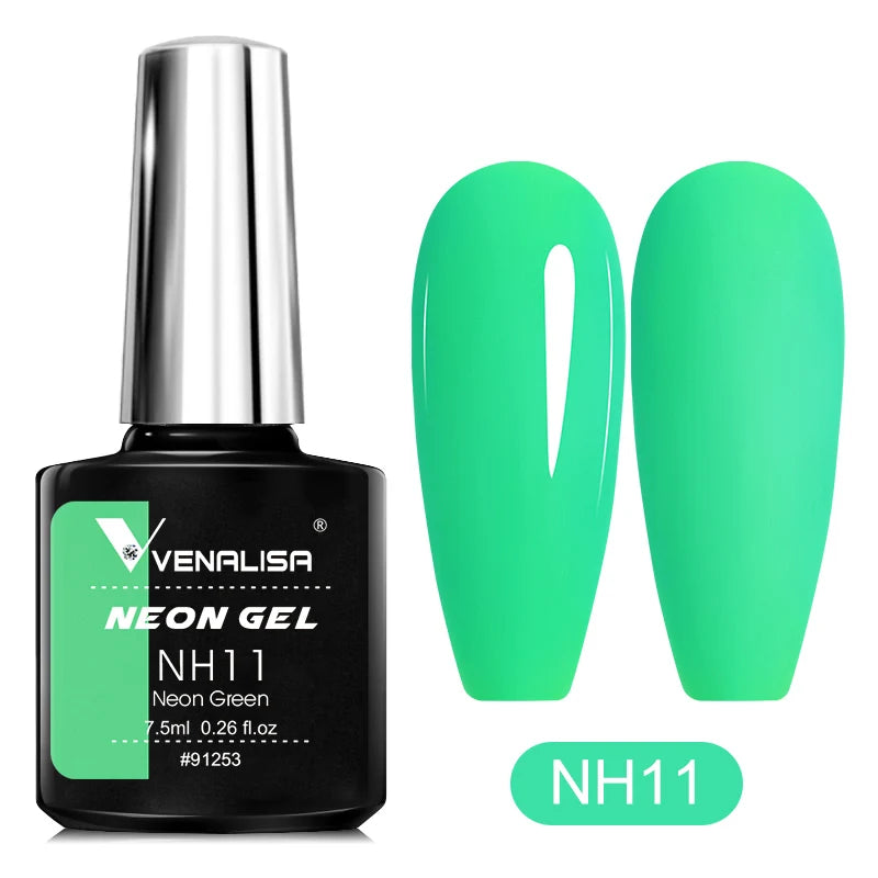 VENALISA NEW 7.5ml Neon Summer Nail Gel Polish Color Nail Lacquer SoakOff UV LED Colorful Long Lasting CANNI Nail Varnish Polish