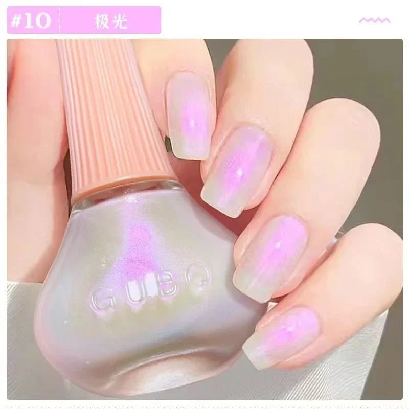 12ml  No-bake Quick Dry Nail Polish Shimmer Nail Polish Quick Dry No Peelable Long Lasting Nail Art Varnish 45 Colors