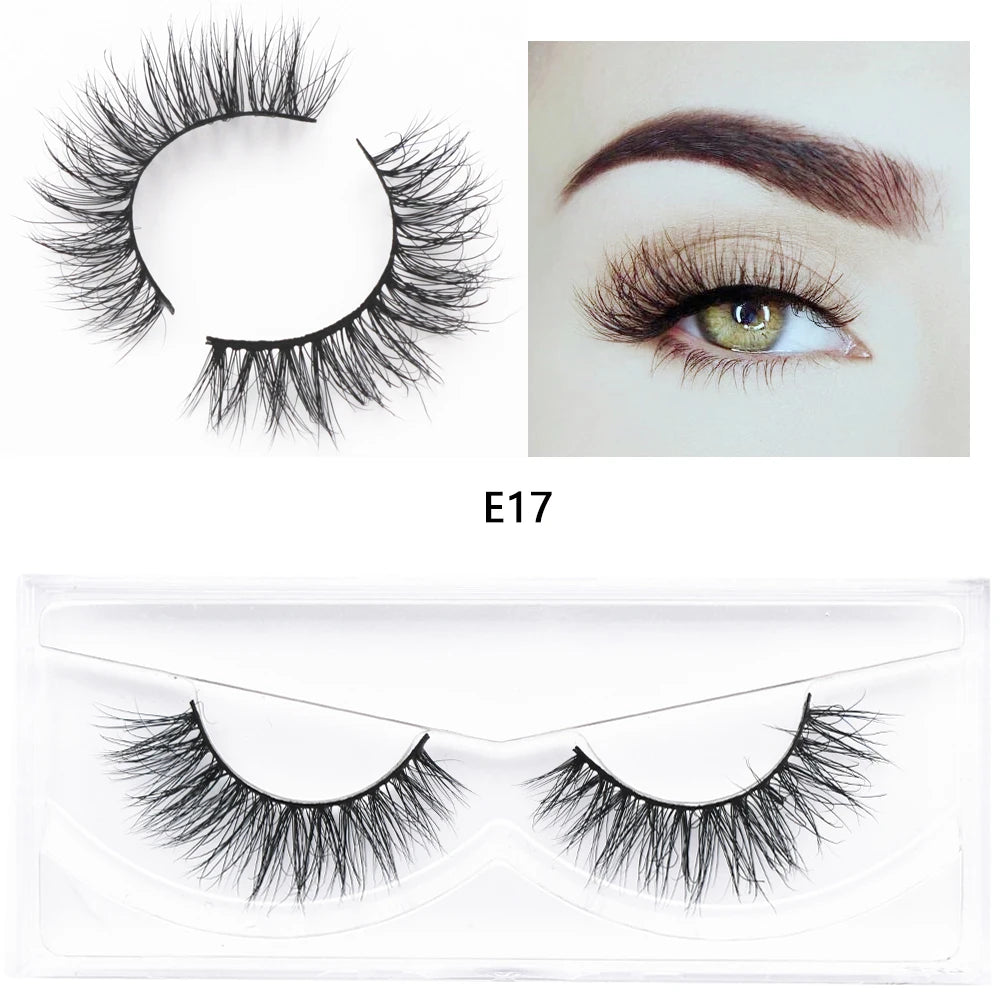 Mink Fake Eyelashes 3D Mink Lashes Natural Long False Eyelash Cruelty-free Mink Hair Fluttery False Lashes Makeup D101 Lash Gift