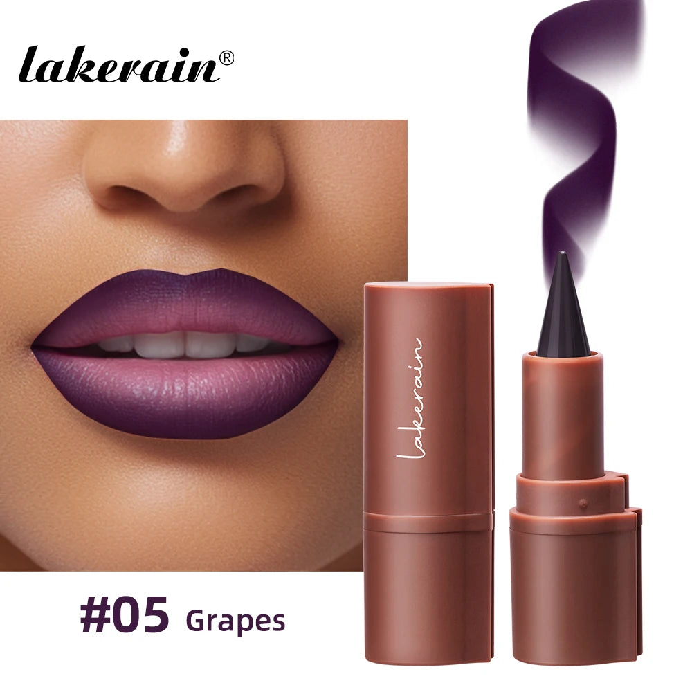 Waterproof Lip Liner Tapered Gradient Matte Black Brown Velvet Lipstick Non Sticky Contouring Tint Lipliner Crayon Lip Makeup