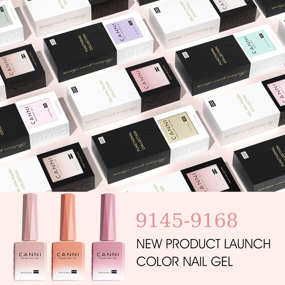 Canni Nail Gel Polish Jelly Nude Color HEMA FREE TPO FREE 9ml Transparent Semi Permanent Natural Nude French Nail Gel Lacquer