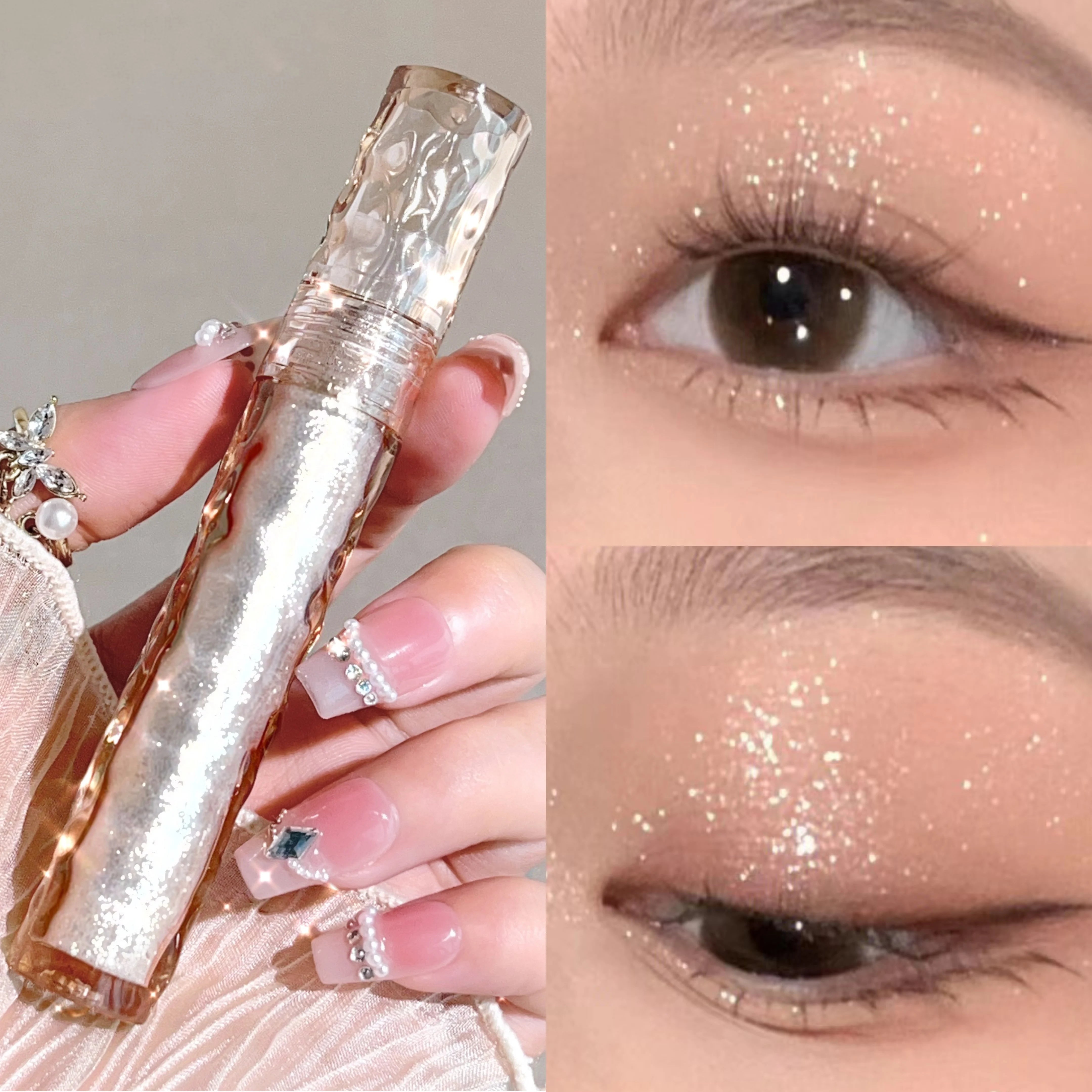 Halloween Glitter Eyeshadow Liquid - Glossy glitter long-lasting singlecolor tiny sparkling shimmer eyeshadow for festive makeup