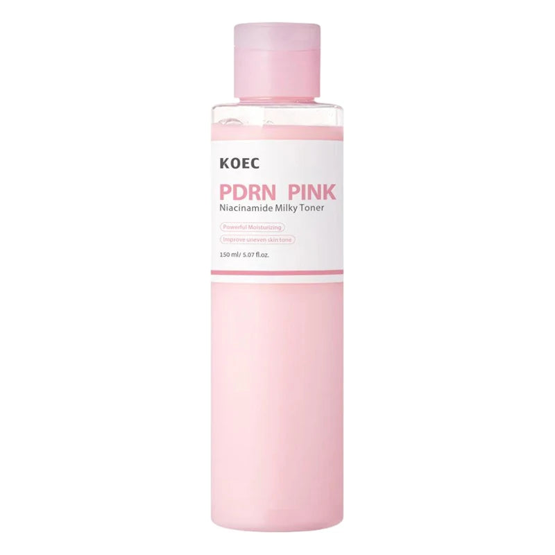 PDRN & Niacinamide Milky Toner 150g, Pink Hydrating Essence Lotion, Brightening Moisturizer for Glowing Skin, Korean Skin Care