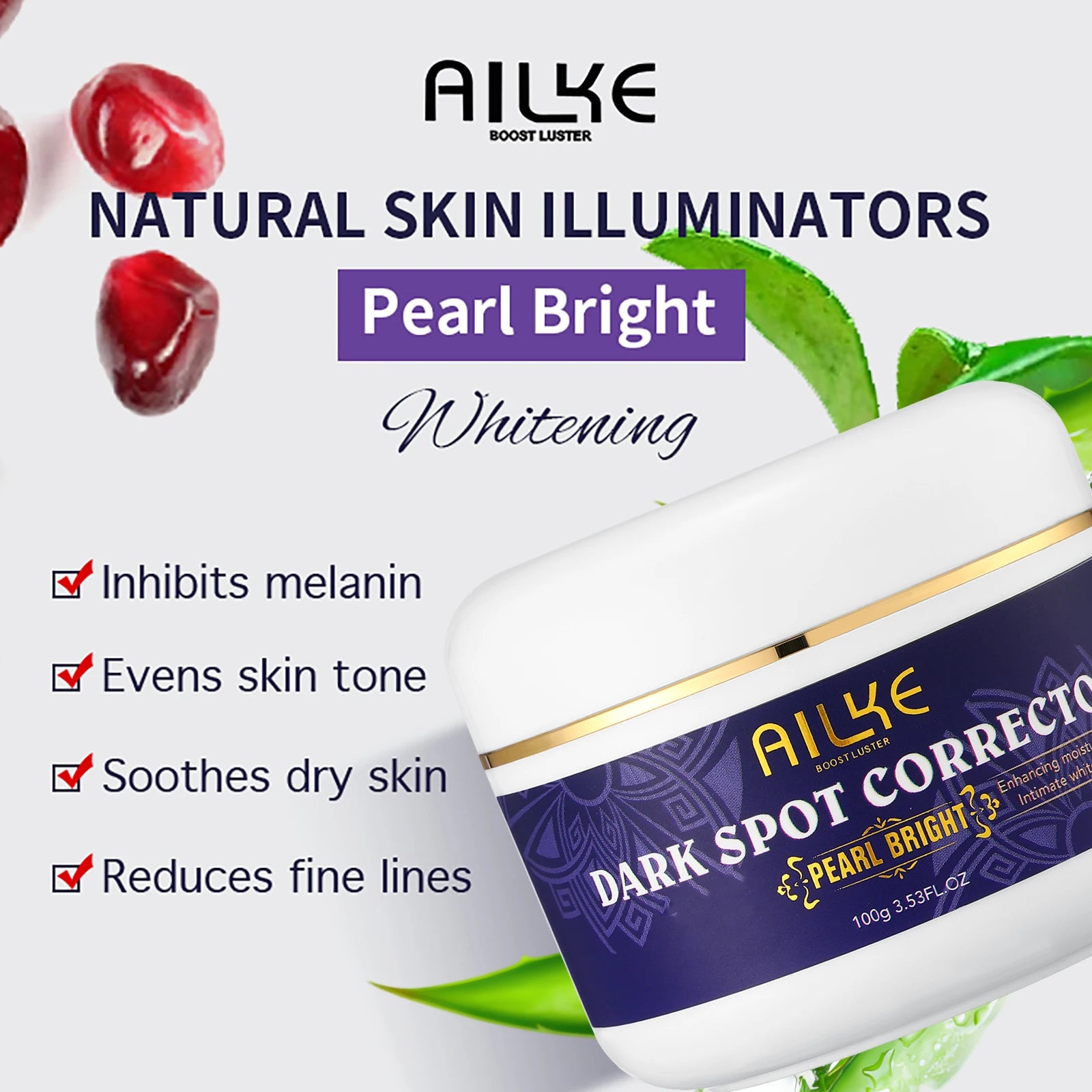 AILKE Double Glutathione Whitening Skin Care Set, Lightening, Remove Dark Spots, Skin Radiant, Moisturizing, Hydrating, Smooth