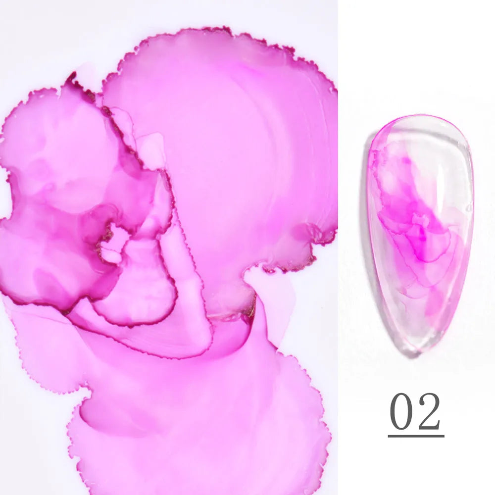 CANNI Watercolor Nail Ink 9ml Venalisa Blossoming Effect Nails Art Design Natural Air Dry Nail Art Varnish Manicure Nail Gel