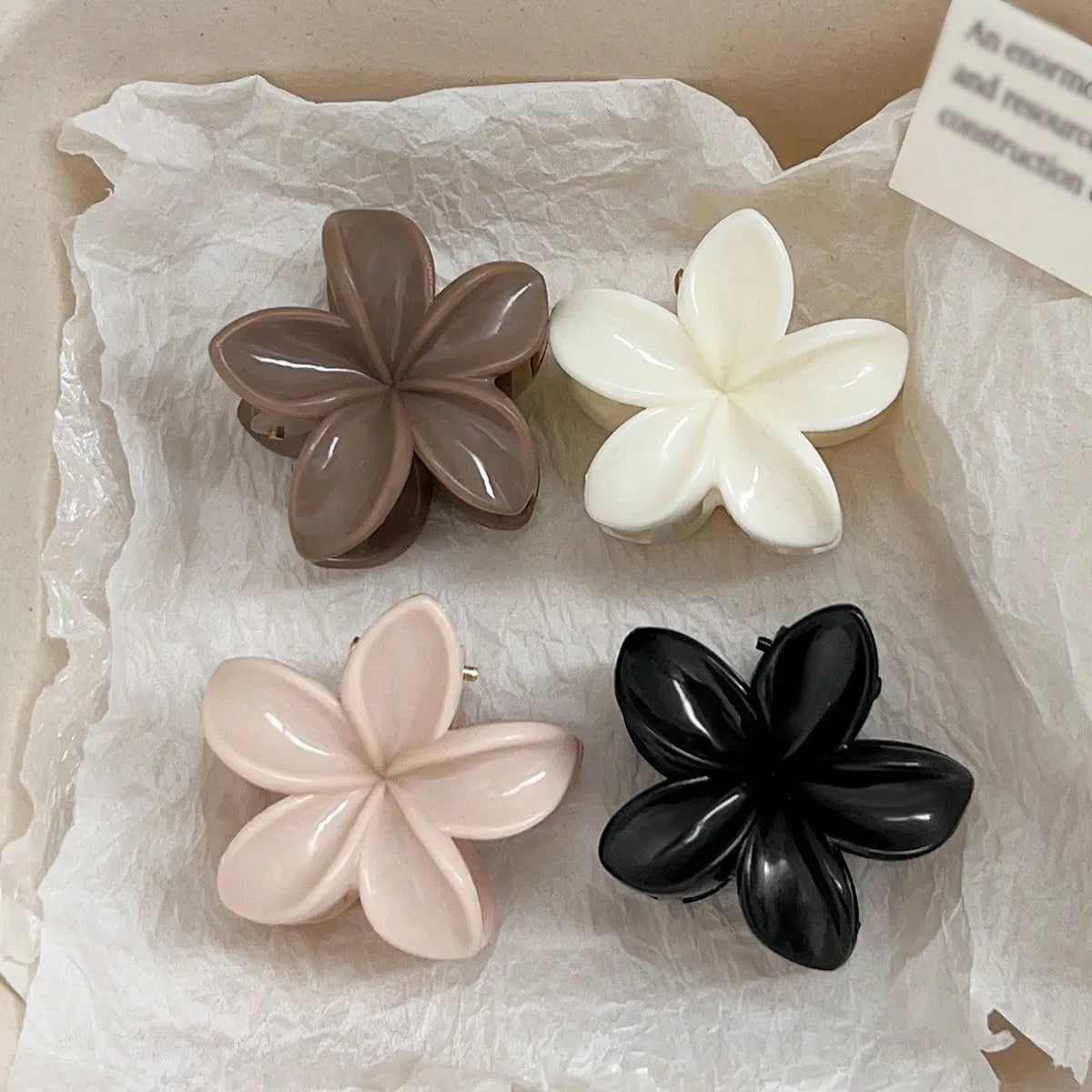 4Pcs Multicolor Flower Hair Claw Clips for Women Girls Nonslip Cute Fashion Hair Accessories Small Hairpin Crab Barrette Style