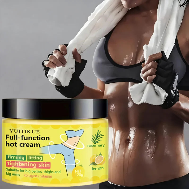 Full-function Hot Cream 120g - Firming, Lifting & Tightening, Rosemary & Lemon Formula for Belly, Thighs & Arms