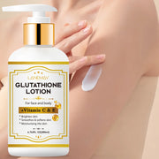 Glutathione Lotion with Vitamin C&E - Brightening, Hydrating & Face & Body Moisturizer for Dry, Cracked Light Beige,Paraben-Free