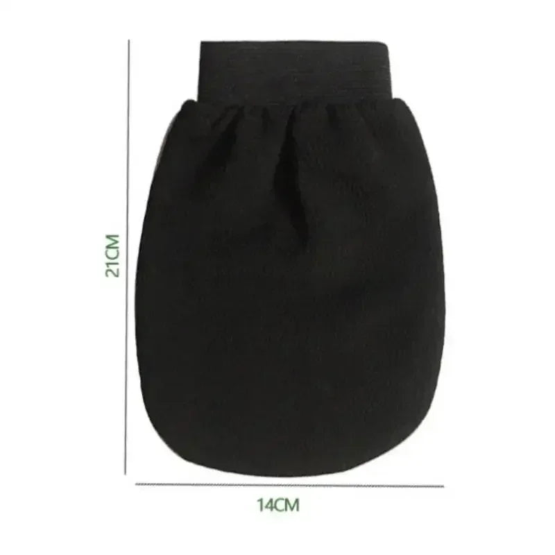 Black Bath Gloves Body Scrub Exfoliating Gloves Dead Skin Remover Shower Brush Facial Massage Deep Cleansing Towel Bathing Tool