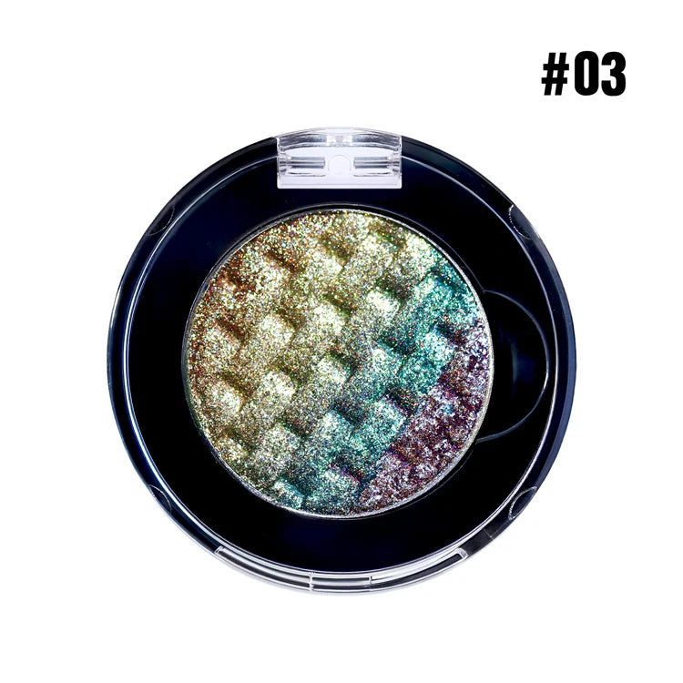 Weaving Chameleon Eyeshadow  Matte Powder Metallic Highgloss Glitter Highlight Longlasting Combined by Self Gift Disk