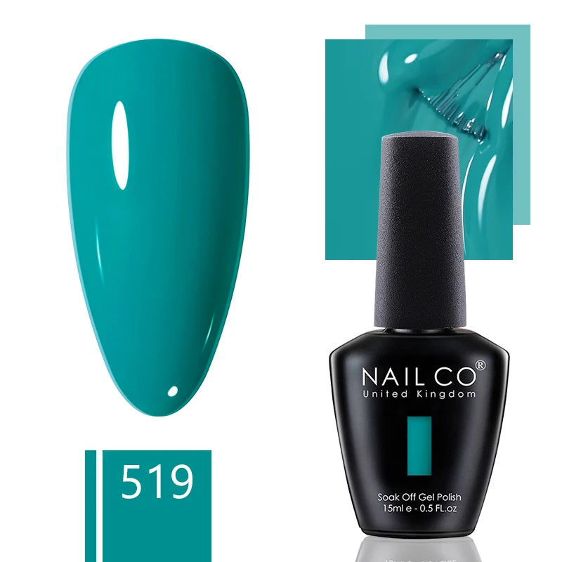 NAILCO 15ml Dark Gel Nail Polish Semi-permanent Varnish Hybrid UV Nails Art Glitter Colors Gel Polish Manicure Enamels For Nails