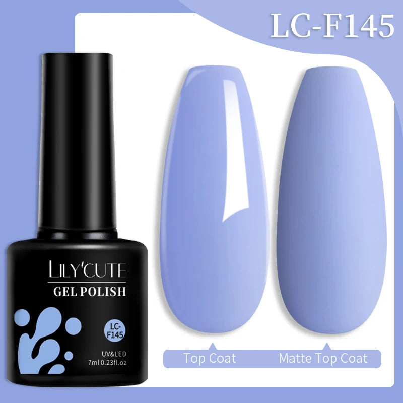 LILYCUTE 7ML Jelly Amber Gel Nail Polish Brown Crystal Translucent Dull Color Nail Art Gel Semi Permanent UV Gel Polish Varnish