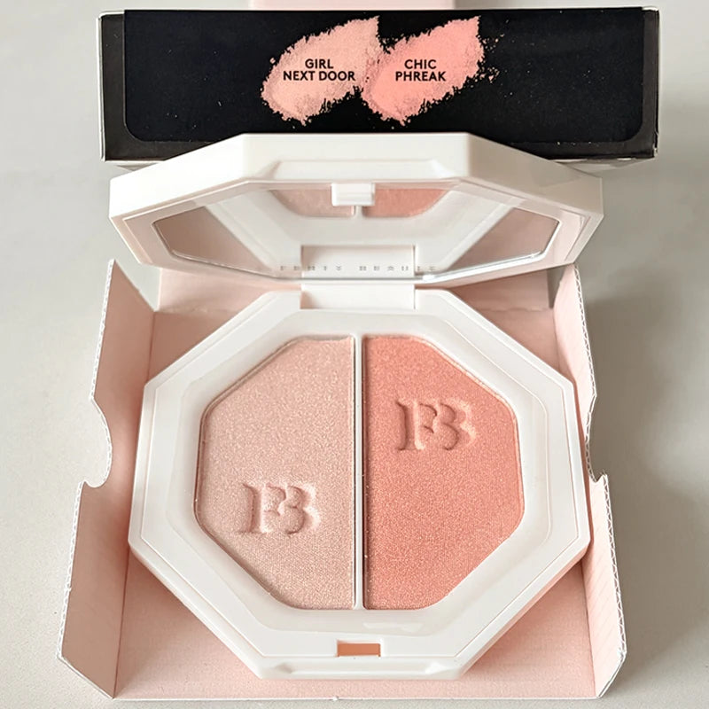 Fenty Beauty Powder Highlighter Contour Palette Long-lasting Shimmer Easy to Blend for All Skin Tones Natural Face Cosmetics