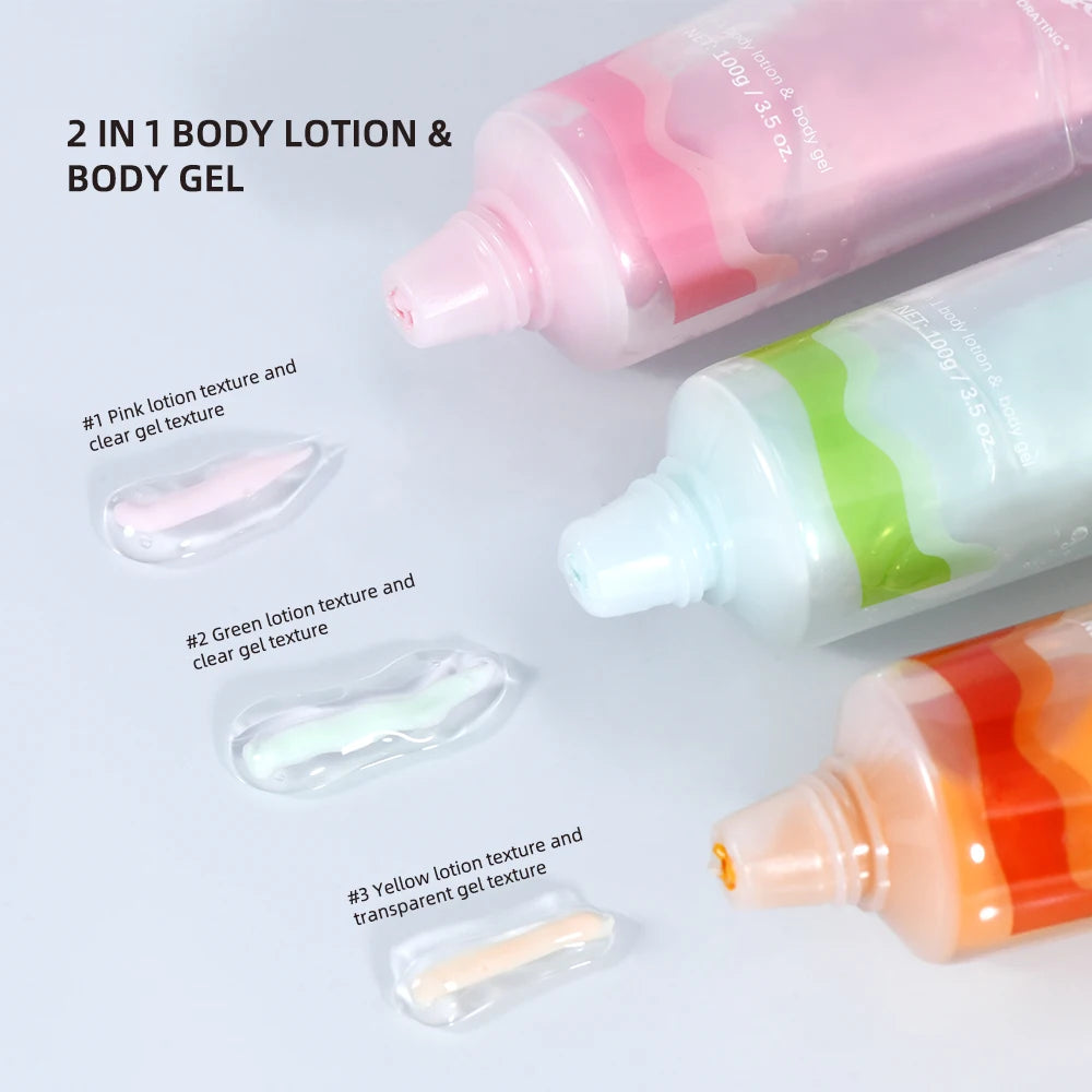 2-in-1 Body Lotion Body Gel Nature Lock Water Anti Aging Brightening Repairing Improve Skin Elasticity Double-tube Body Lotion