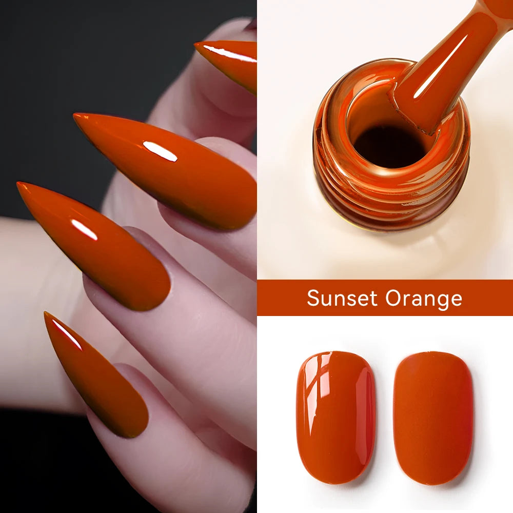 MAYCHAO Cherry Red Gel Nail Polish 12ml Glossy Semi Permanent Soak Off UV LED Frosted Gel Nails Base Painting Varnish