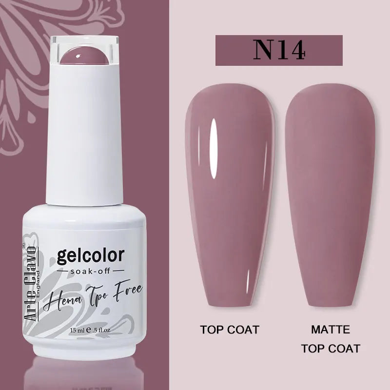 Arte Clavo 116Colors Gel Nail Polish 15ml Colorful Gel Semi Permanent Soak Off UV Gel Nail Art DIY Design Varnishe Nail Supplies