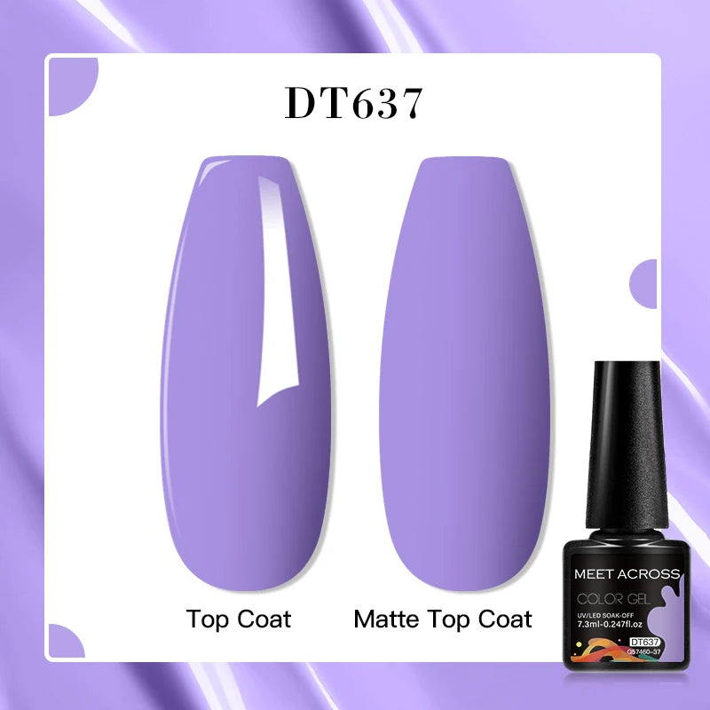 MEET ACROSS 7ml Red Blue Green Metallic Gel Nail Polish Super Bright Mirror Effect Semi Permanent LED UV Gel Nail Art Varnish