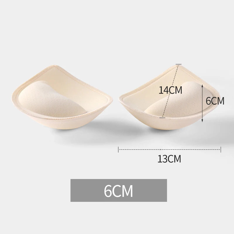 CHUANGERM Thick Invisible Bra Pads Inserts Women Underwear Breast Lift Breathable Sponge Padded Pad Lining Swimsuit Insert