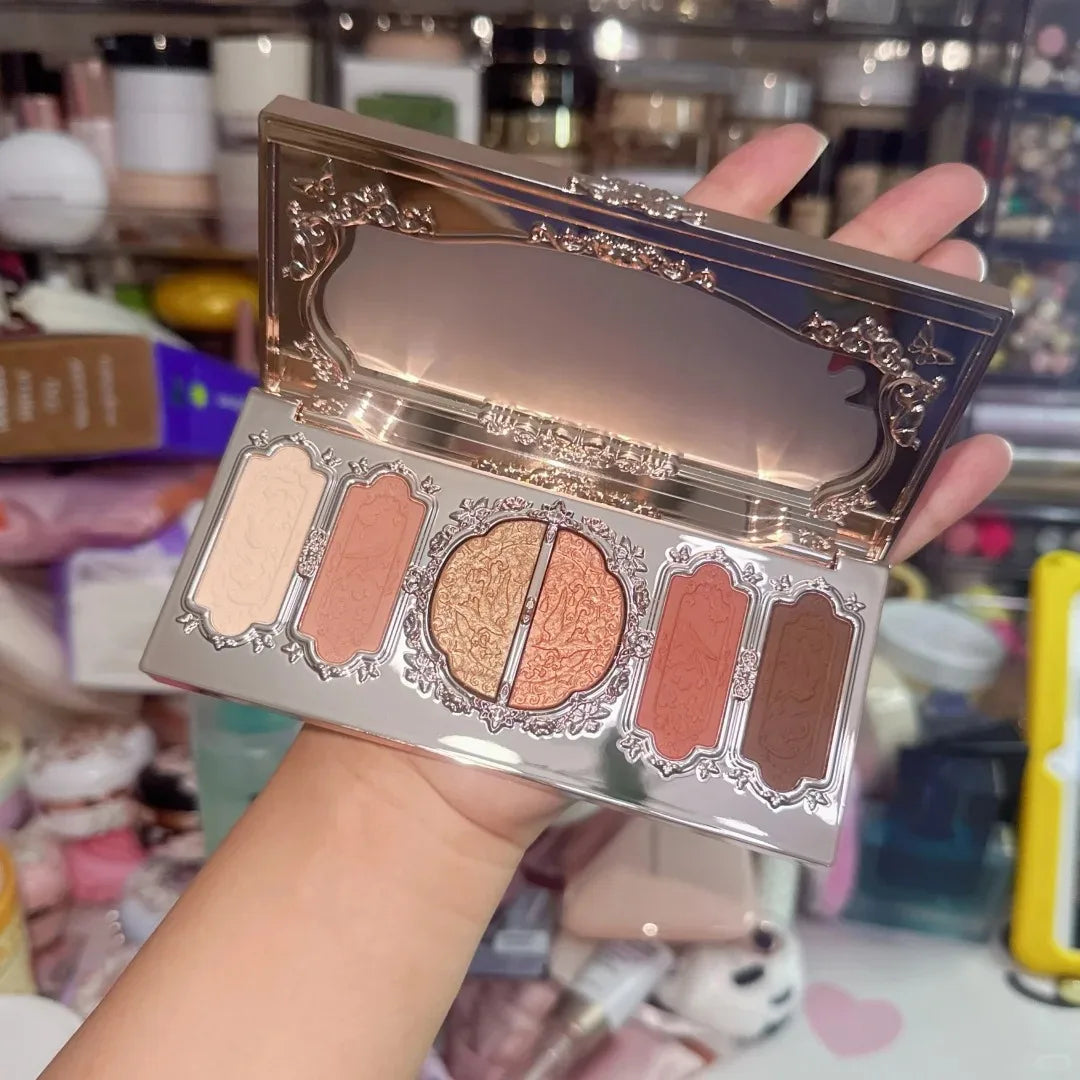Flower Knows Butterfly Cloud Eyeshadow Palette 6 Colors Matte Shimmer Waterproof Highly Pigmented Makeup Palette