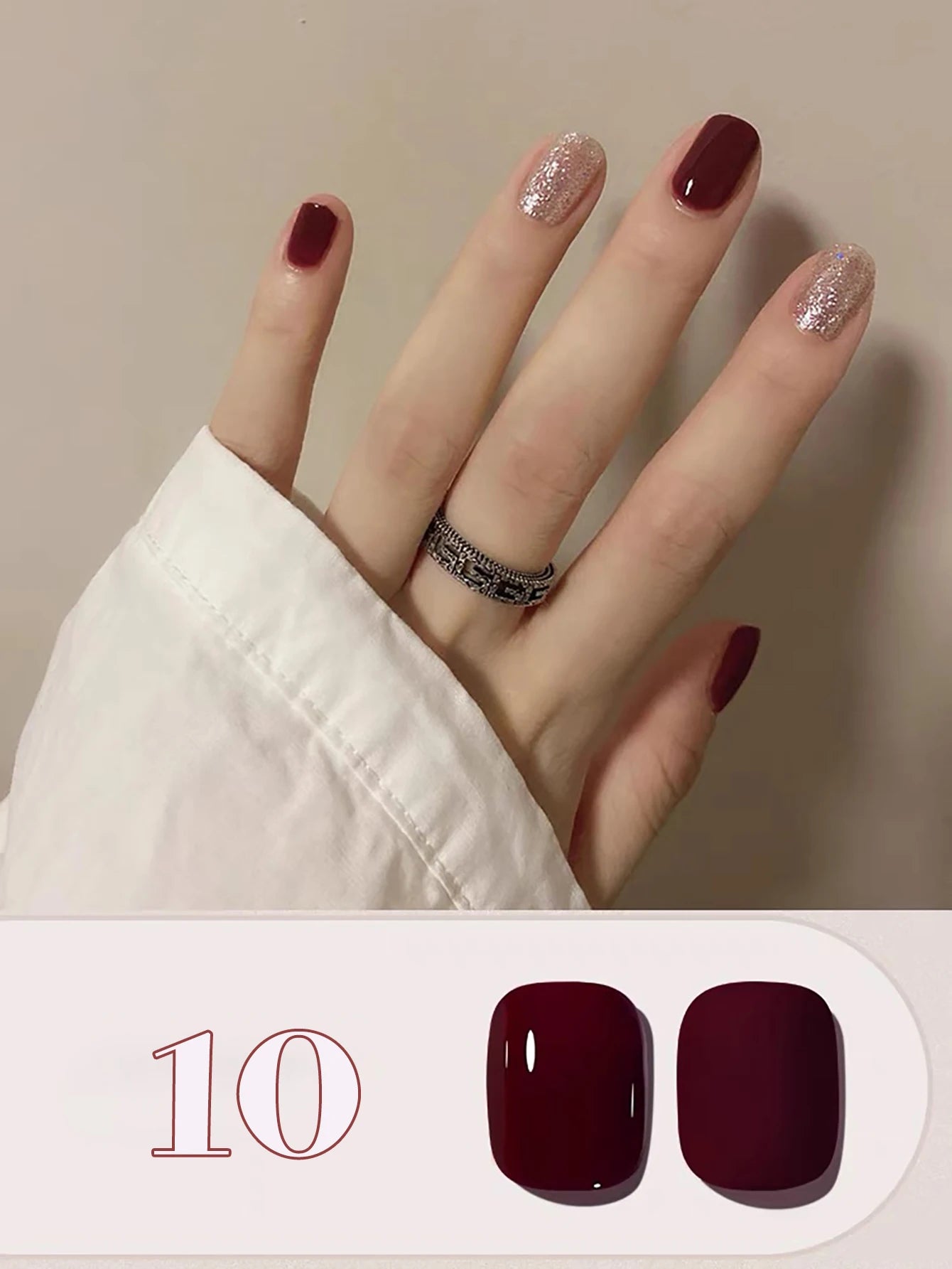 MN 1-12pcs 12ML Winter Popular Gel Nail Polish 2026 Whitening Dark Brown Wine Red Nails Nail Salon Red Nails Valentine Day Nails