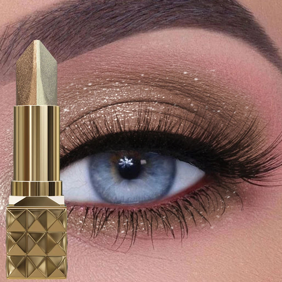 Two-tone Color Pearlescent Brown Eyeshadow 2 in 1 Pencil Stick Shimmer Eye Shadow Pen Korean Makeup Long Lasting Cosmetic Gifts