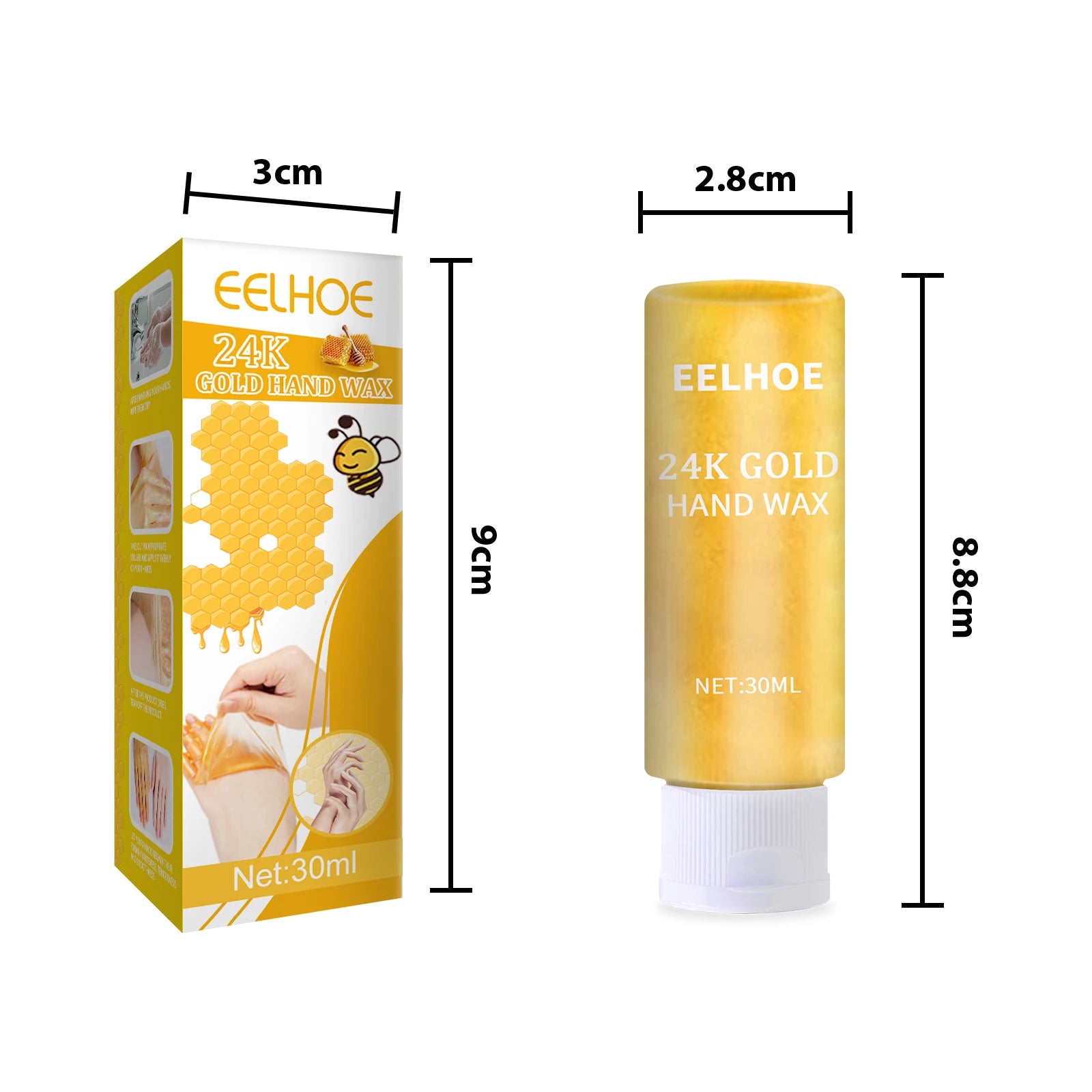 24K Gold Milk Honey Hand Care Masks Soothing Moisturizing Exfoliating Whitening Nourishing Hydrating Gel Hand Mask