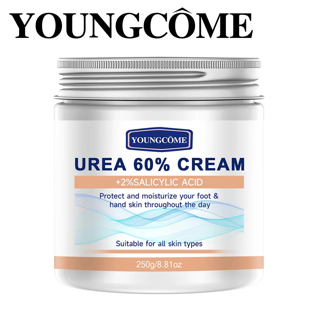 YOUNGCOME 250G Urea Cream with Salicylic Acid - Hydrating Hand Foot Cream for Dry Skin Care All Day 8.81OZ