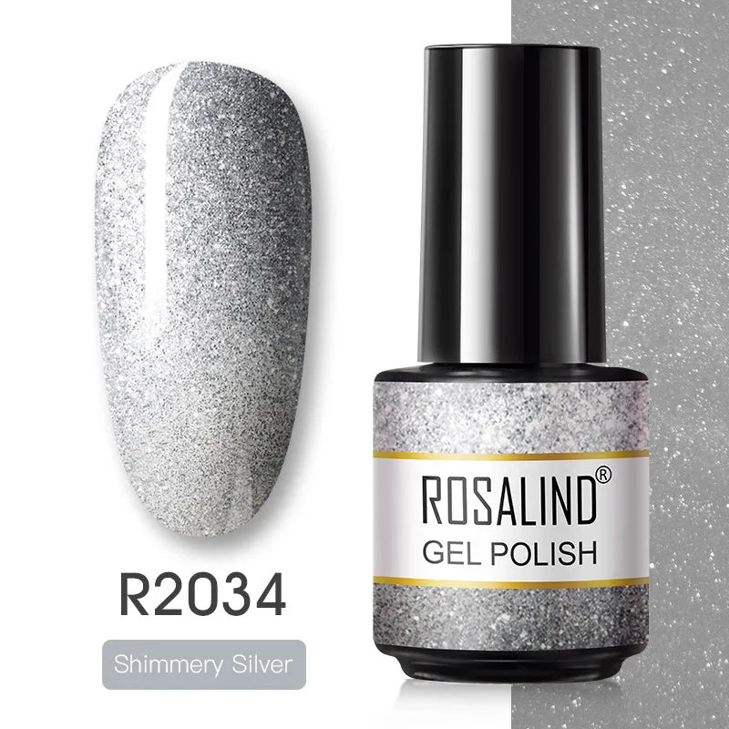 ROSALIND Gel Nail Polish Matte Base Top Coat For Soak Off Gel Polish UV LED Gel Semi Permanent Varnishes Design Nail Art