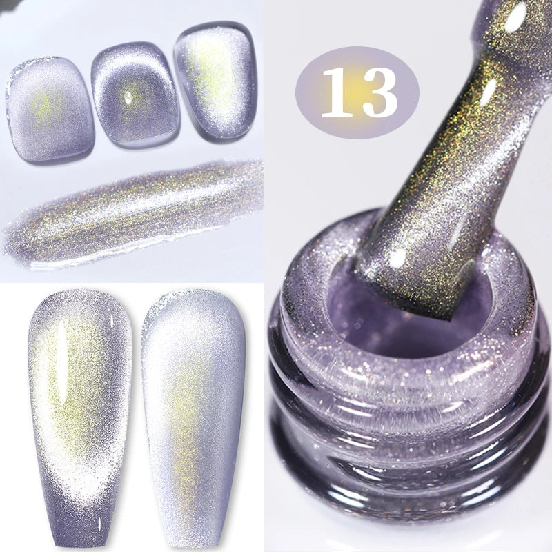 BORN PRETTY 10ml Rose Gold Cat Magnetic Gel Polish Pink Orange Soak Off UV LED Varnis Semi Permanent for Nail Art Design at Home