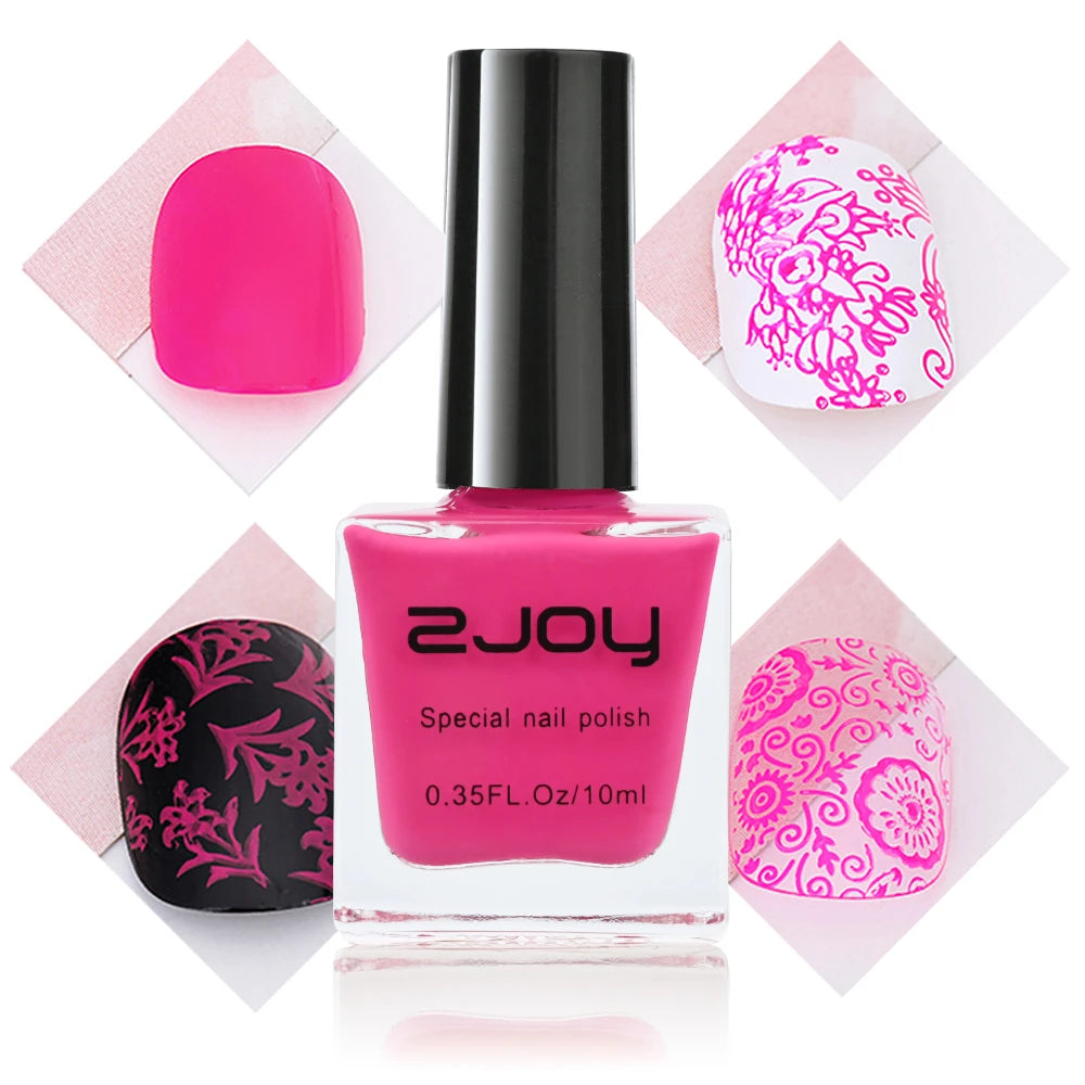 10ML Stamping Nail Polish Colorful Nail Printing UV Gel Varnish Soak Off Oil Stamp for Nails Hybrid Fast Dry Nail Polish Lacquer