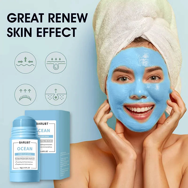 Deep Cleansing Mugwort Mud Mask Stick: Pore Cleaner,Gentle Blackhead Removal,Facial Soothing Repair,Spreadable Clay Mask