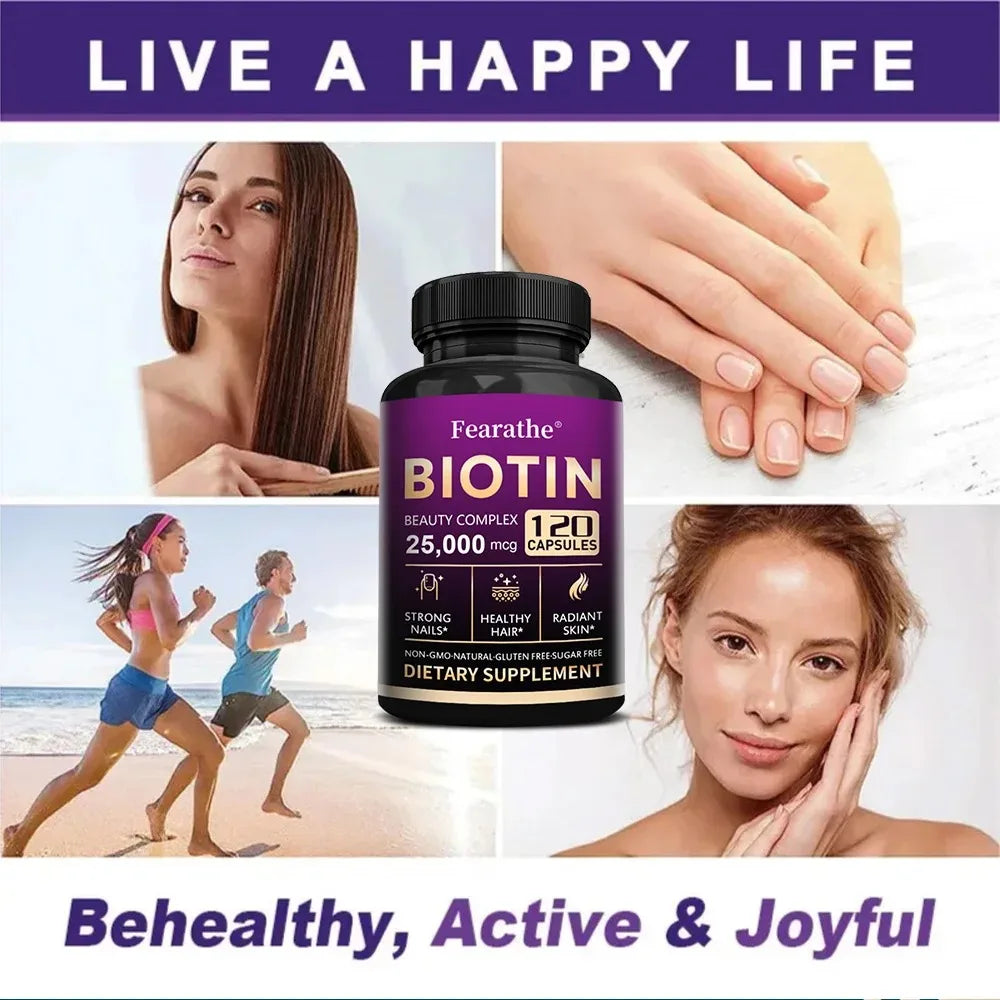 Biotin | Collagen | Keratin Supplement - Hair Growth Support, Skin & Nails, Antioxidant, Increase Skin Elasticity