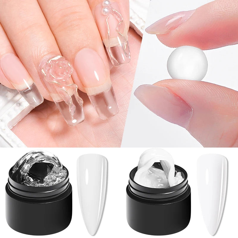 2/3pcs Clear Non-Stick Hand Extension Gel Nail Polish Set 3D Shaping/Sculpting/Carving UV/LED Gel Jelly Hard Gel Manicure DIY