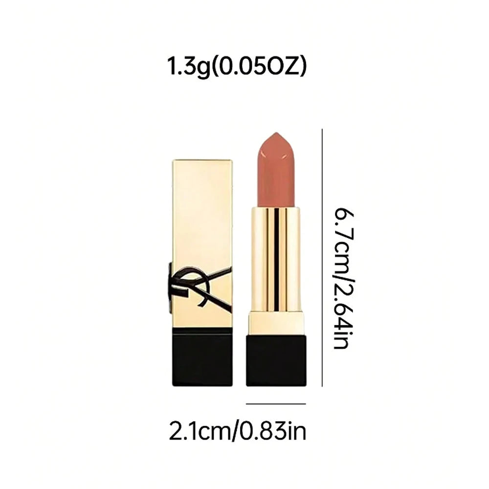 YSL Rouge Pur Couture Satin Lipstick Mini NM Nu Muse 1.3g Moisturizing Long Lasting Lipstick with Ceramides Nourishing Lip Care