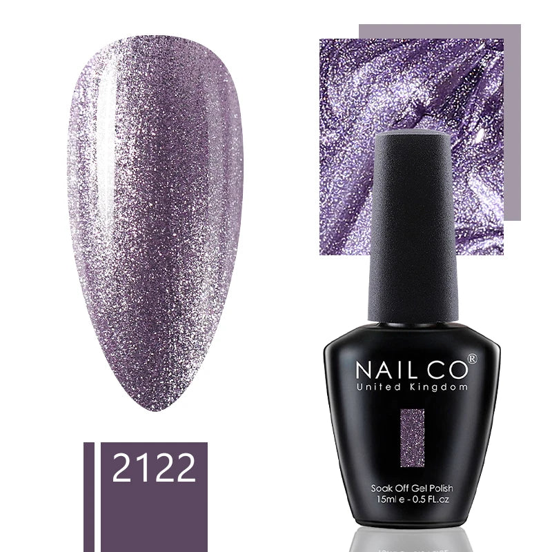NAILCO 15ml Dark Gel Nail Polish Semi-permanent Varnish Hybrid UV Nails Art Glitter Colors Gel Polish Manicure Enamels For Nails