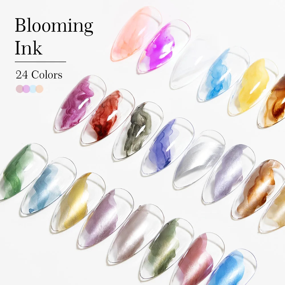CANNI Watercolor Nail Ink 9ml Venalisa Blossoming Effect Nails Art Design Natural Air Dry Nail Art Varnish Manicure Nail Gel