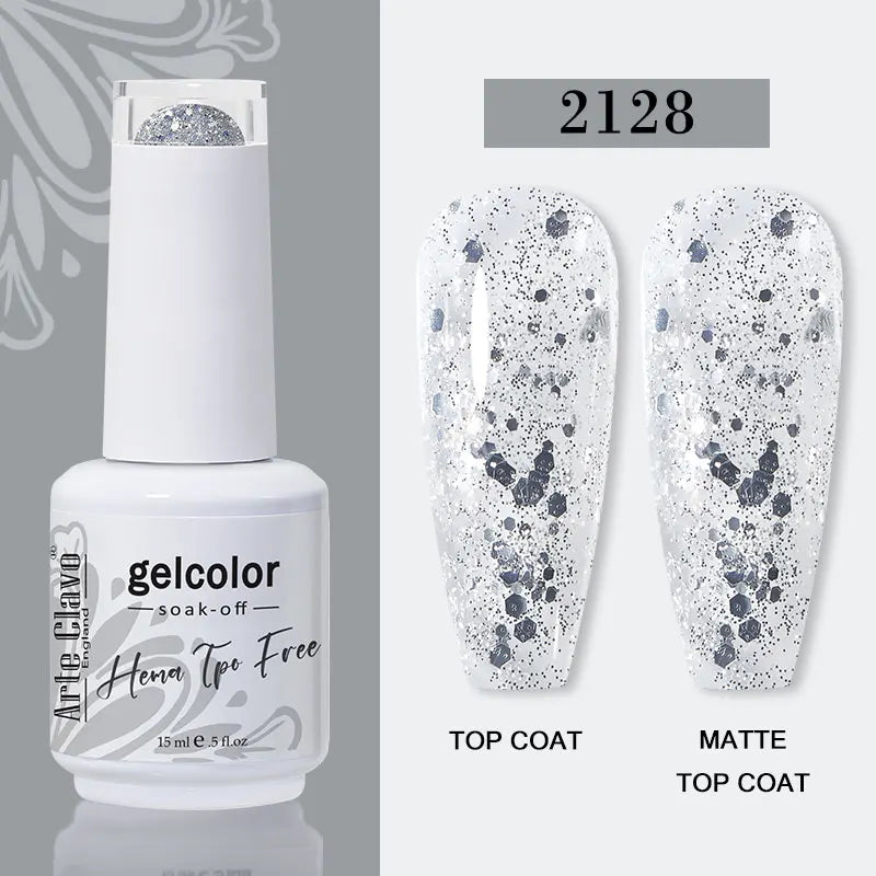 Arte Clavo 116Colors Gel Nail Polish 15ml Colorful Gel Semi Permanent Soak Off UV Gel Nail Art DIY Design Varnishe Nail Supplies