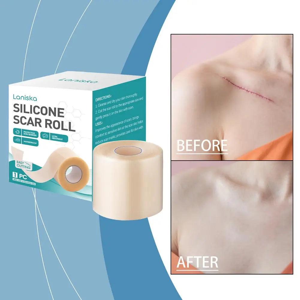 Silicone Scar Patch Hydrocolloid Roll For Wound Care Hydrocolloid Patch Bandages With Self-Adhesive For Burn Blister Wound Care
